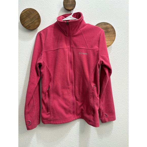 Columbia Full Zip Pink Fleece Jacket Women's Size Small - Picture 1 of 6